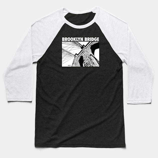 Brooklyn Bridge 2 Baseball T-Shirt by BonzoTee